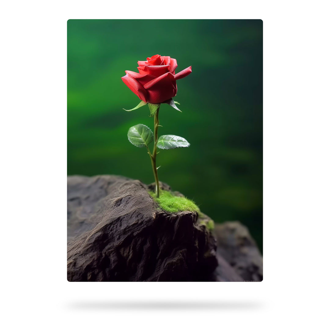 Die Rose auf dem Felsen - Symbol der Stärke und Schönheit