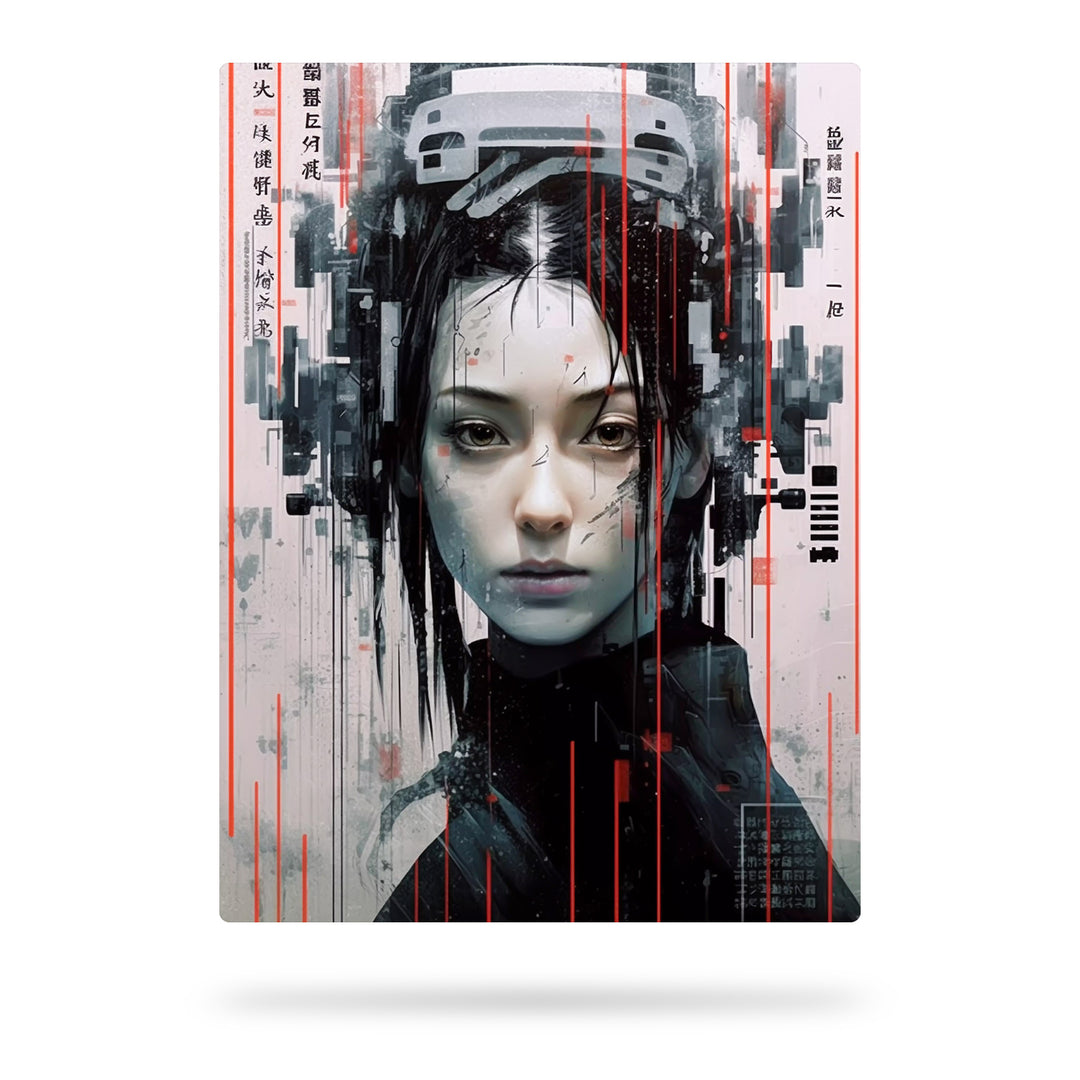 Futuristische Cyberpunk Dame - Japanisches Sci-Fi