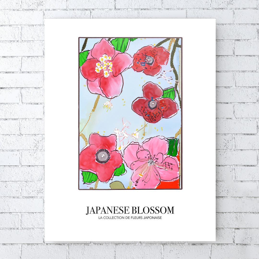 Japanische Blütenkirsche Skizziert - Blumenkollektion