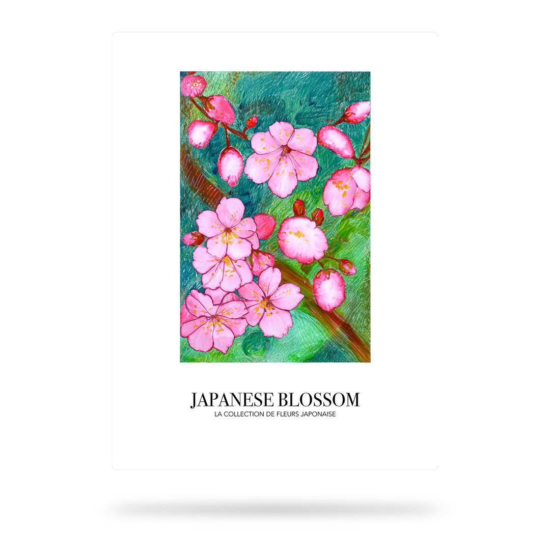 Japanische Blütenkirsche Wachsmalstift - Blumenkollektion