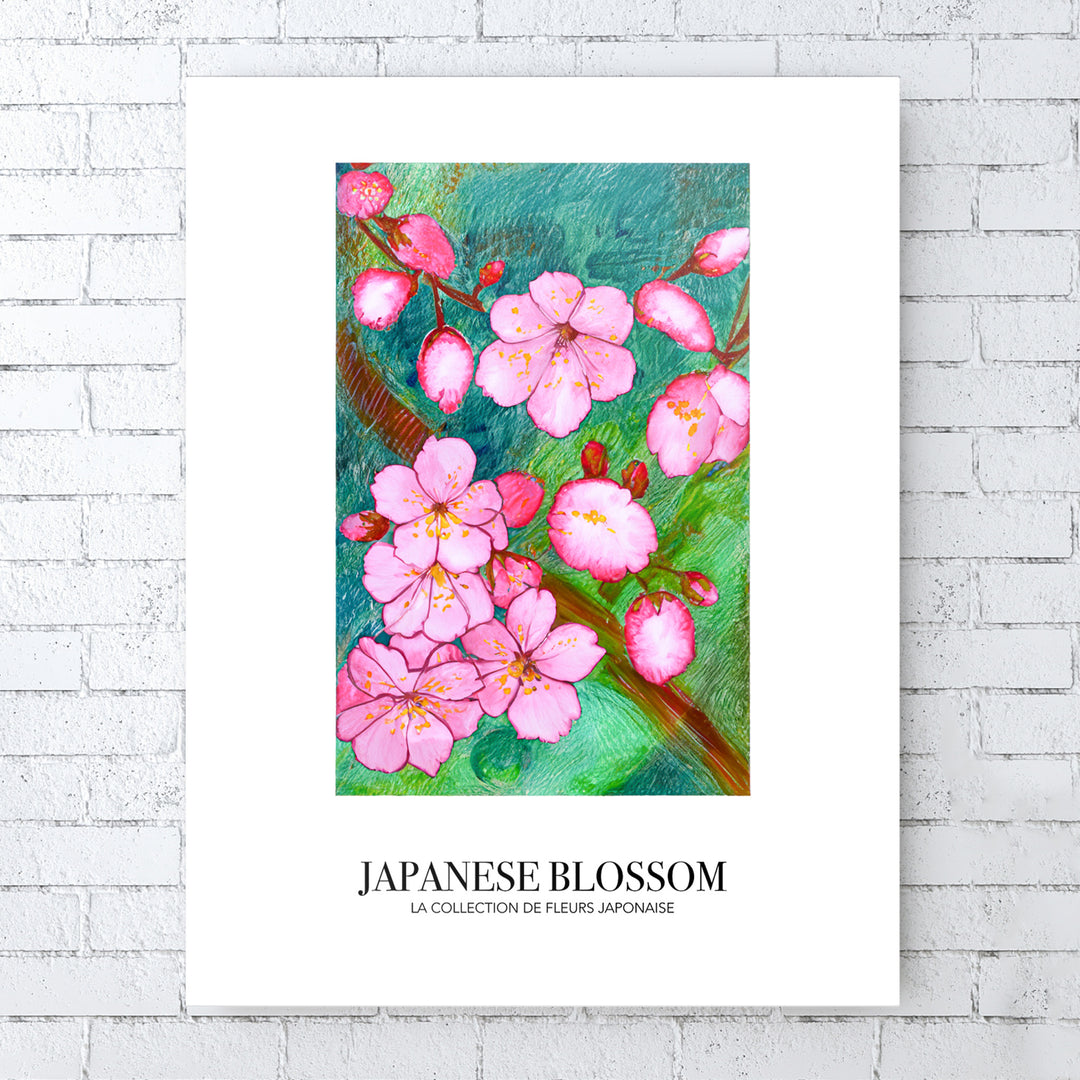 Japanische Blütenkirsche Wachsmalstift - Blumenkollektion