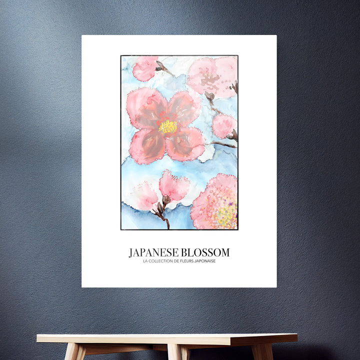 Japanische Blütenkirsche Wasserfarbe - Blumenkollektion