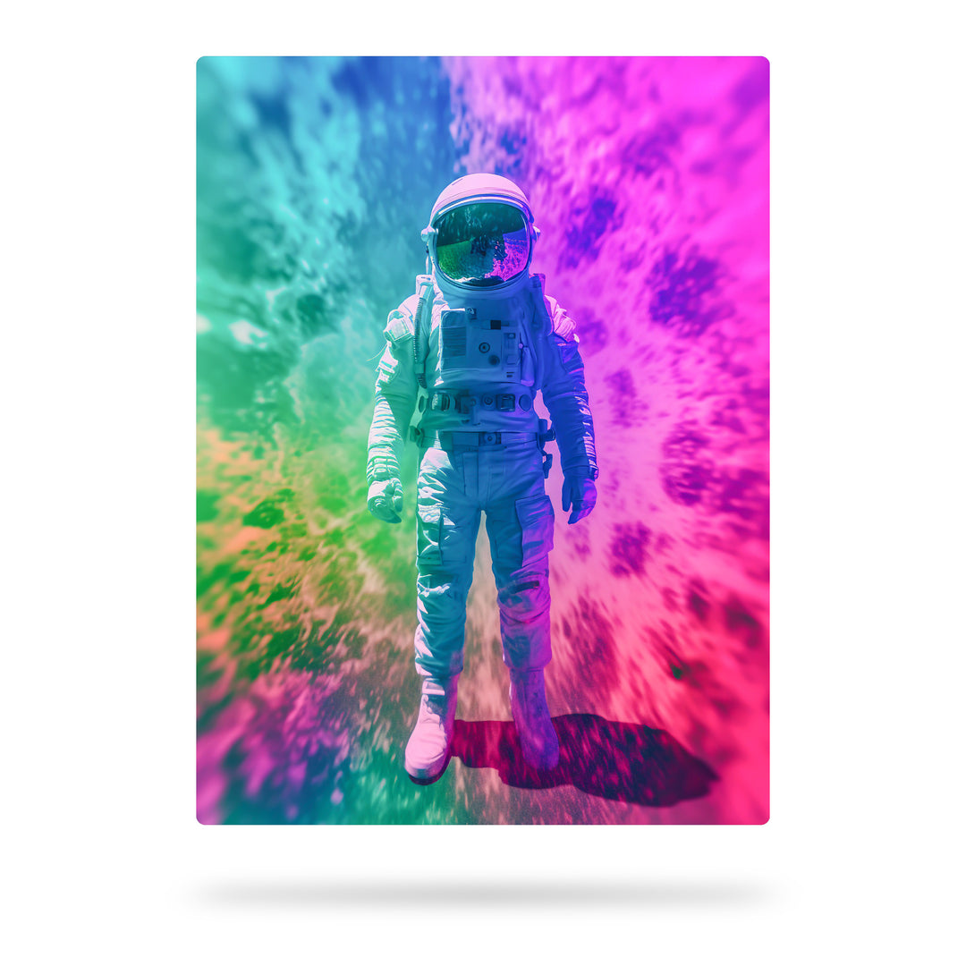 Kosmischer Farbtraum - Astronaut in buntem Rausch