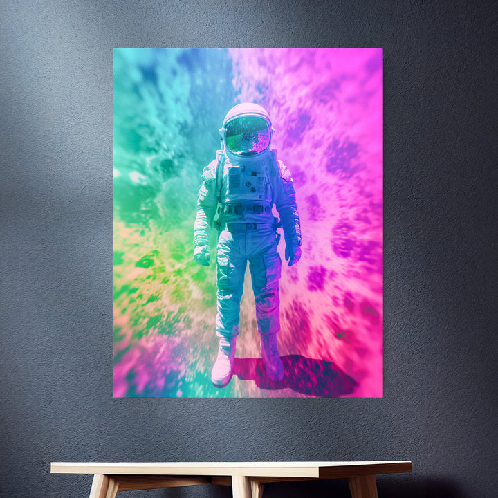 Kosmischer Farbtraum - Astronaut in buntem Rausch