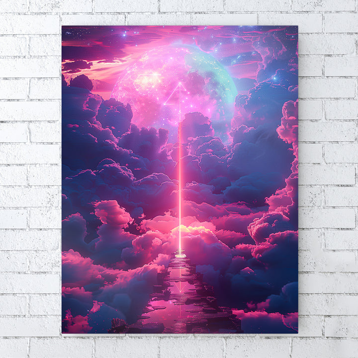 Leuchtende Neonwolken - Strahlende Vektorvisionen