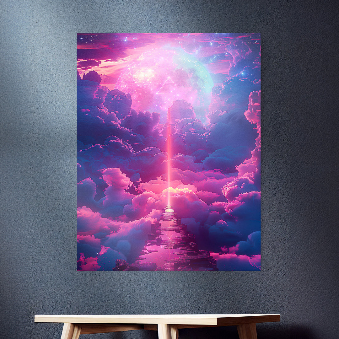Leuchtende Neonwolken - Strahlende Vektorvisionen