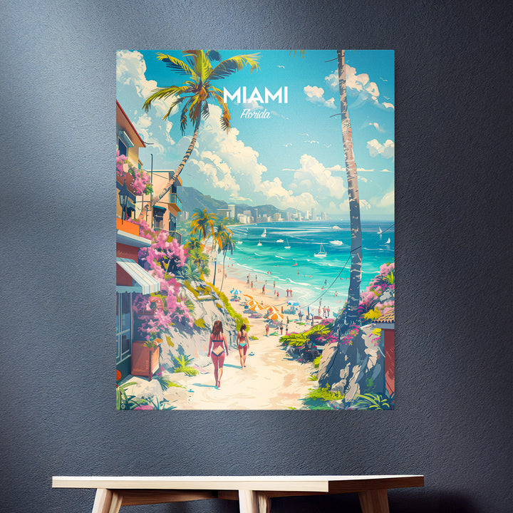 Miami Beach No.3 - Florida USA Reise Poster Illustration