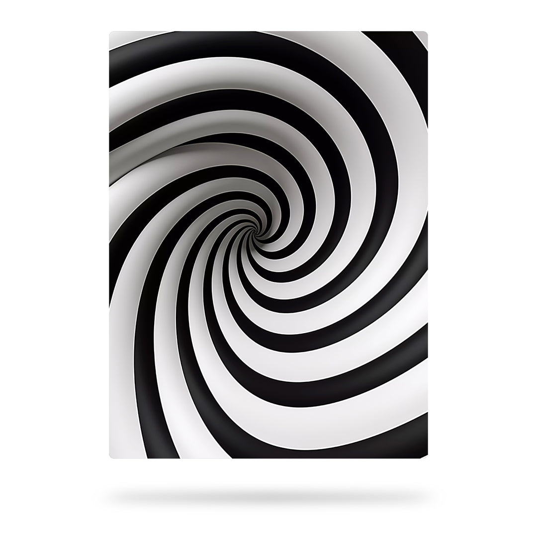 Psychedelische Visionen - Der faszinierende Wirbel in Schwarz und Weiß
