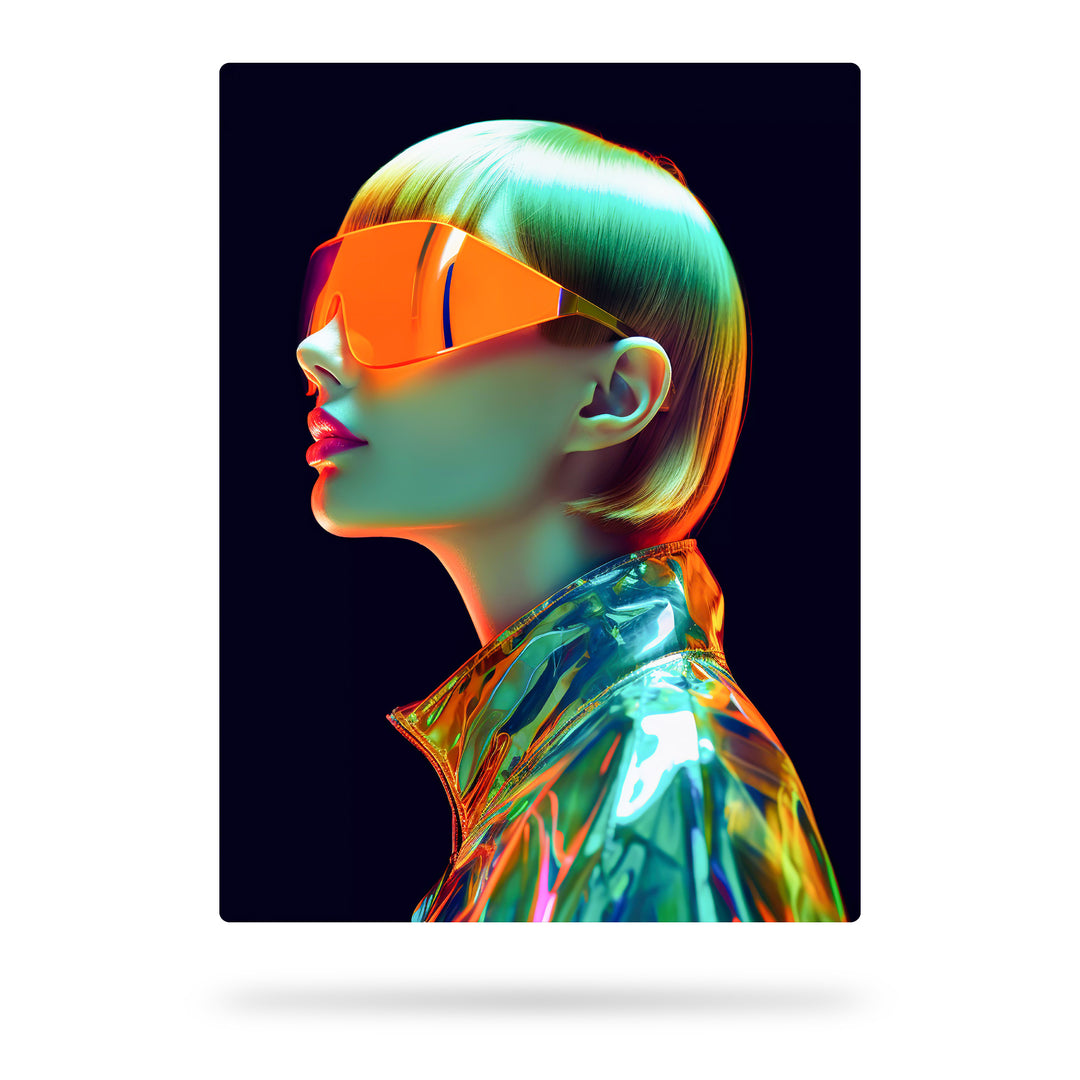 Retro Vibrationen - Techno Fashion Model Seitenportrait