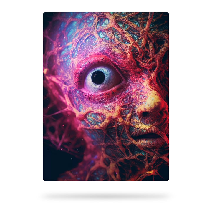 Schrecken in Farbe - Psycho Gesicht mit Horrorblick
