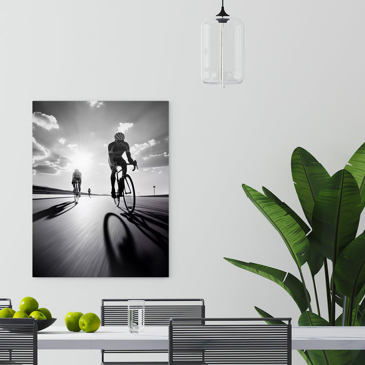 Schwarz Weiß Fotografie - Radsportler