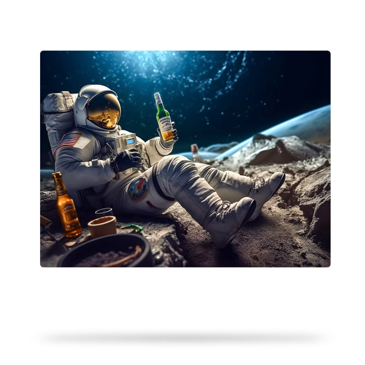 Stellar Suds - Astronaut Genießt ein Bier im Weltall