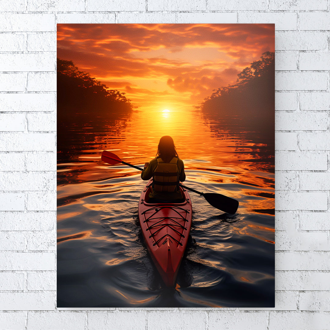 Stille Wasser und Glühender Himmel - Kayaktour bei Sonnenuntergang