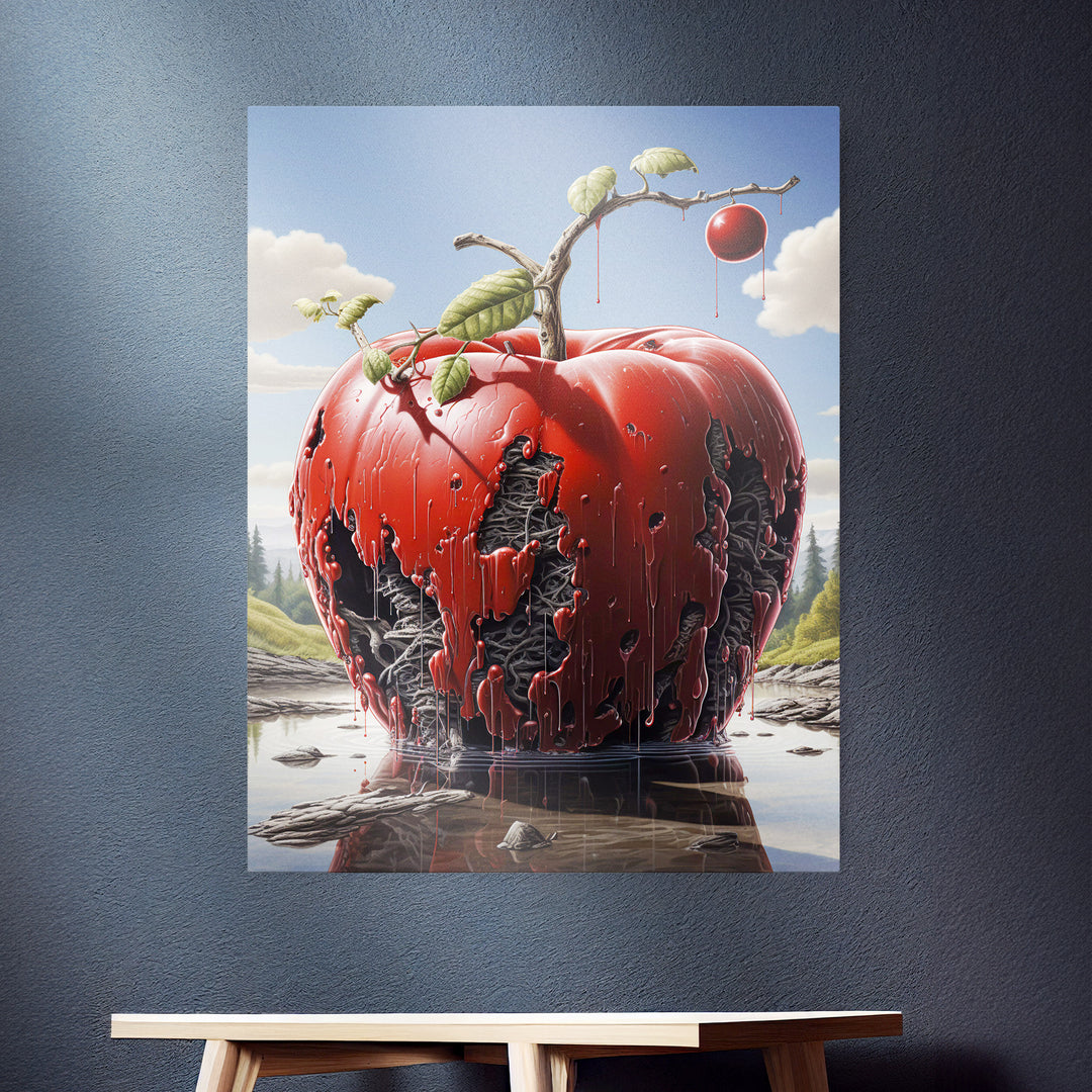 Surreale Apfel-Realität - Die Essenz des Zerfalls