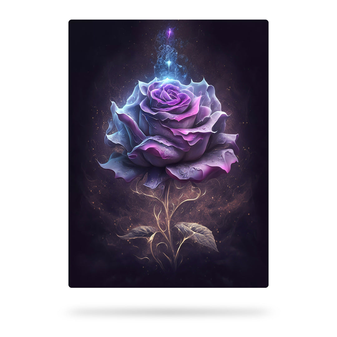 Verzauberte Rose erblüht im Glanze der Nacht