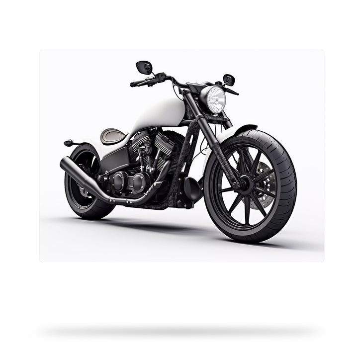 Zweiradkontraste - Stilvolles Schwarz-Weiß Motorrad Design
